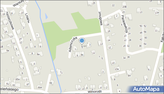 Katowice, Adamczyka Ferdynanda, 5, mapa Katowic