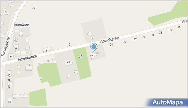 Kiełkowice, Adwokacka, 21, mapa Kiełkowice