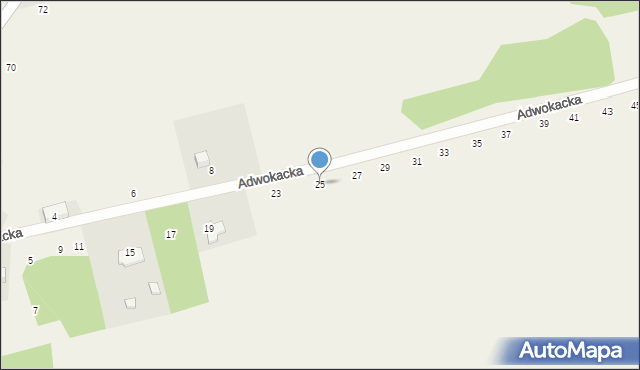 Kiełkowice, Adwokacka, 25, mapa Kiełkowice