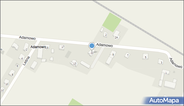 Krzycko Wielkie, Adamowo, 11, mapa Krzycko Wielkie