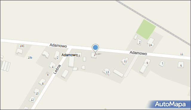 Krzycko Wielkie, Adamowo, 17, mapa Krzycko Wielkie