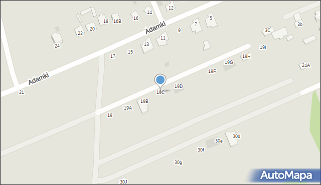 Międzyrzec Podlaski, Adamki, 19C, mapa Międzyrzec Podlaski