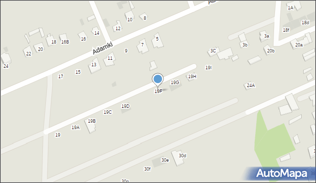 Międzyrzec Podlaski, Adamki, 19F, mapa Międzyrzec Podlaski