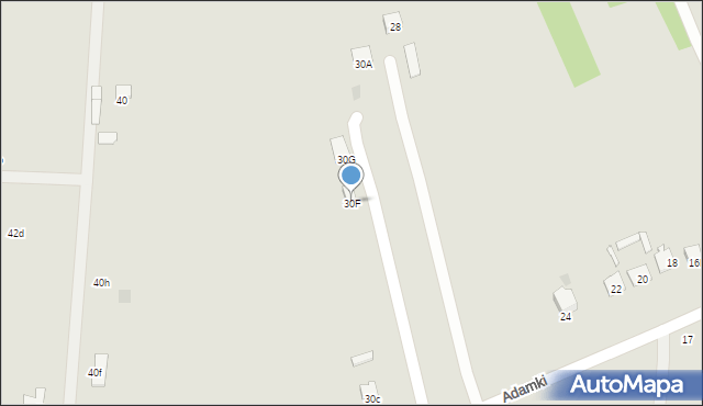 Międzyrzec Podlaski, Adamki, 30F, mapa Międzyrzec Podlaski