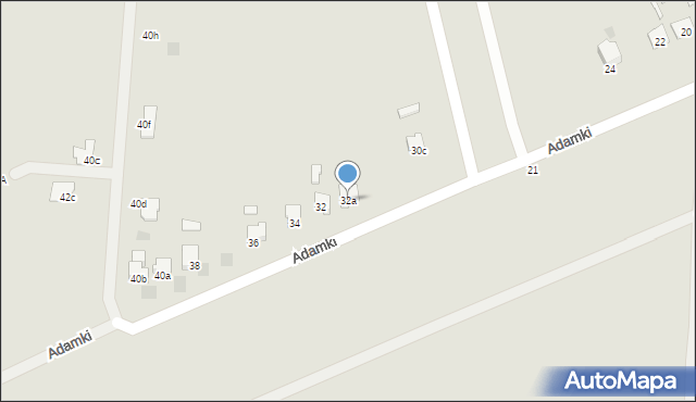 Międzyrzec Podlaski, Adamki, 32a, mapa Międzyrzec Podlaski