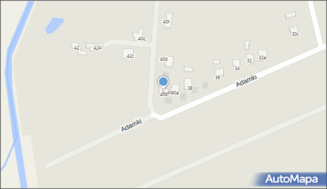 Międzyrzec Podlaski, Adamki, 40b, mapa Międzyrzec Podlaski