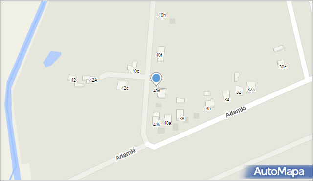 Międzyrzec Podlaski, Adamki, 40d, mapa Międzyrzec Podlaski