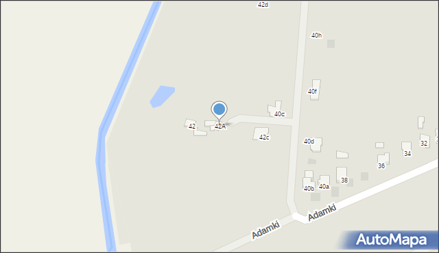 Międzyrzec Podlaski, Adamki, 42A, mapa Międzyrzec Podlaski