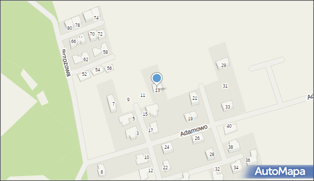 Nochowo, Adamowo, 13, mapa Nochowo