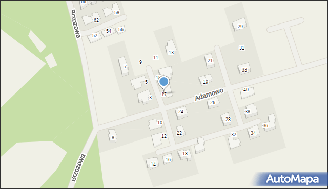 Nochowo, Adamowo, 17, mapa Nochowo