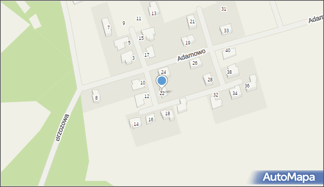Nochowo, Adamowo, 22, mapa Nochowo