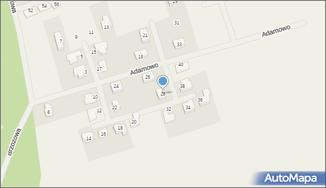 Nochowo, Adamowo, 28, mapa Nochowo