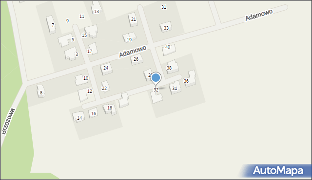 Nochowo, Adamowo, 32, mapa Nochowo