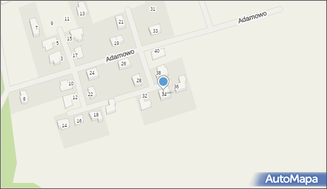 Nochowo, Adamowo, 34, mapa Nochowo