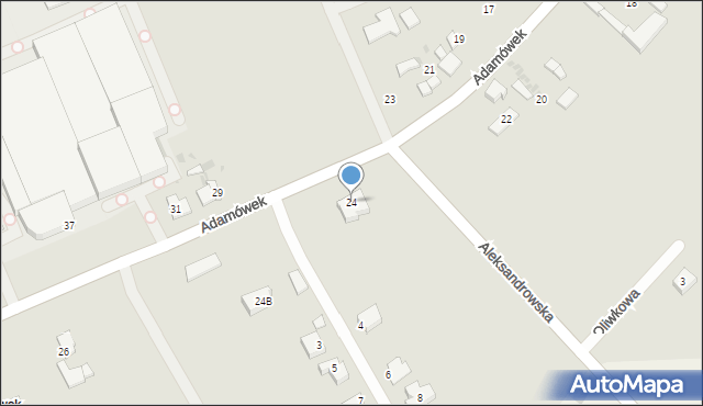 Ozorków, Adamówek, 24, mapa Ozorków