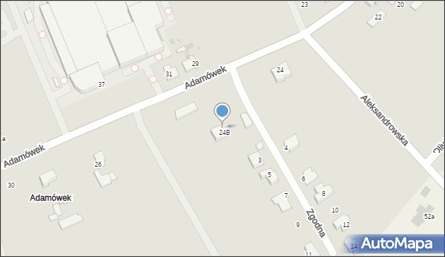 Ozorków, Adamówek, 24a, mapa Ozorków