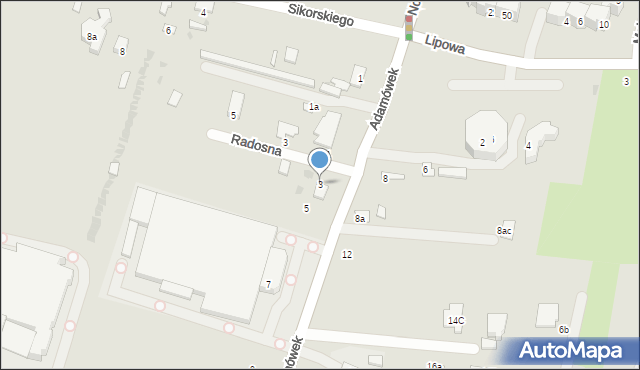 Ozorków, Adamówek, 3, mapa Ozorków
