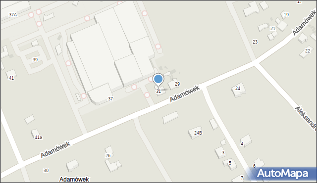 Ozorków, Adamówek, 31, mapa Ozorków