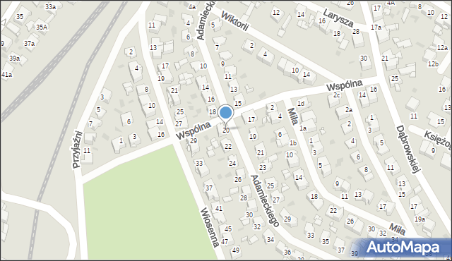 Radzionków, Adamieckiego Karola, 20, mapa Radzionków