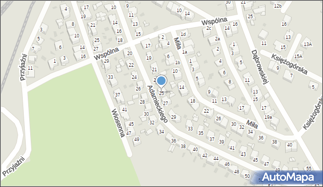 Radzionków, Adamieckiego Karola, 25, mapa Radzionków