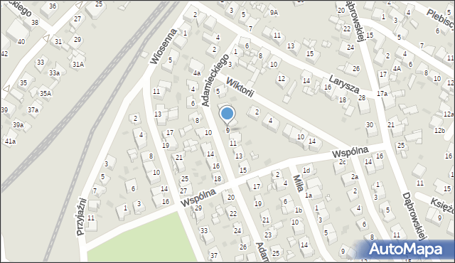 Radzionków, Adamieckiego Karola, 9, mapa Radzionków