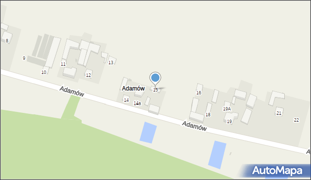 Strzelce Wielkie, Adamów, 15, mapa Strzelce Wielkie