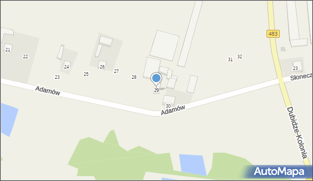 Strzelce Wielkie, Adamów, 29, mapa Strzelce Wielkie