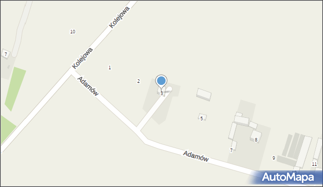 Strzelce Wielkie, Adamów, 3, mapa Strzelce Wielkie