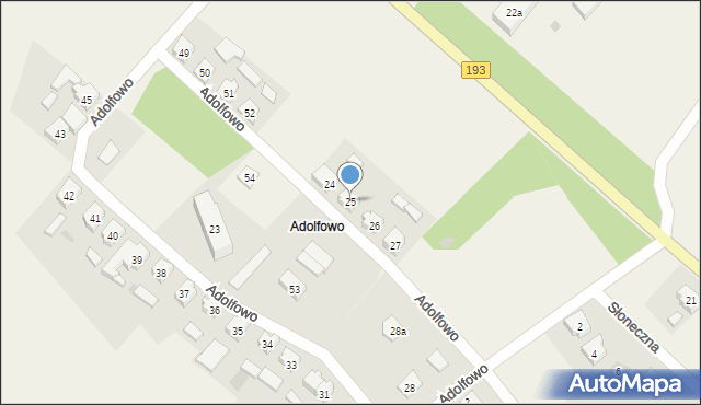 Studźce, Adolfowo, 25, mapa Studźce