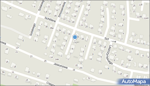 Tarnów, Adwentowicza Karola, 7, mapa Tarnów