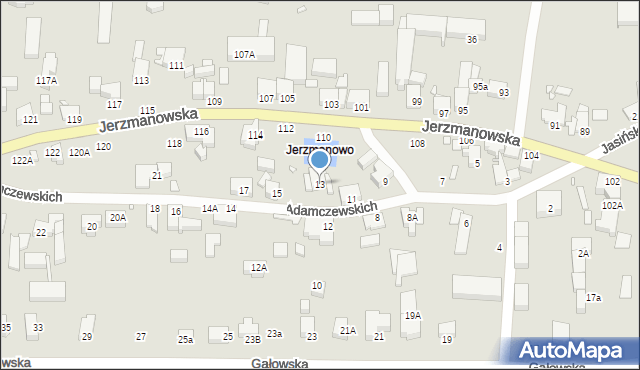 Wrocław, Adamczewskich Heleny i Ludwika, 13, mapa Wrocławia