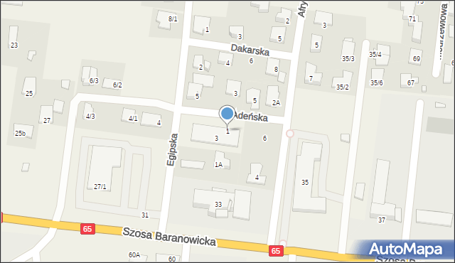 Zaścianki, Adeńska, 1, mapa Zaścianki