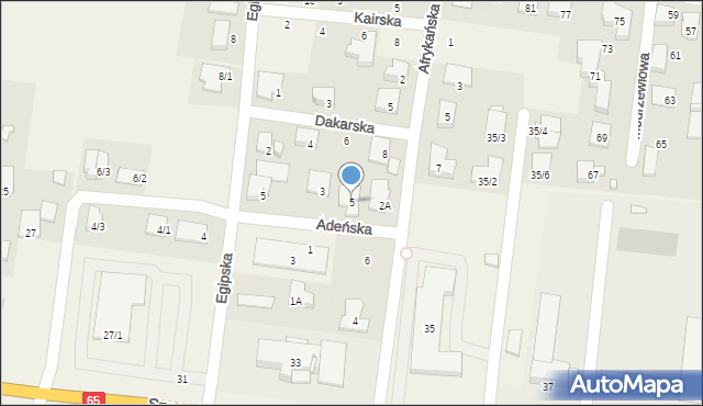 Zaścianki, Adeńska, 5, mapa Zaścianki