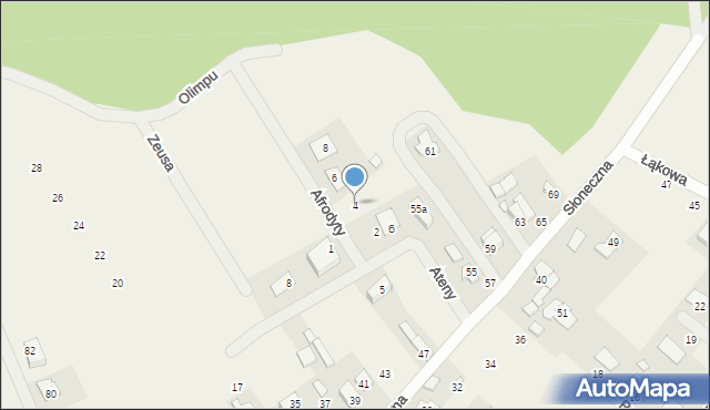 Okuniew, Afrodyty, 4, mapa Okuniew