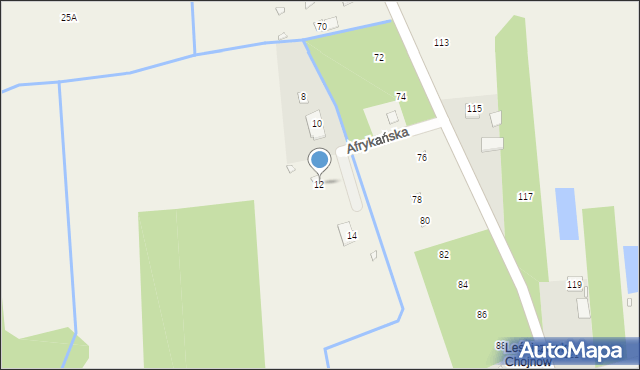 Orzeszyn, Afrykańska, 12, mapa Orzeszyn