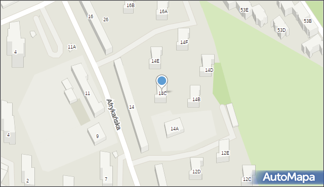 Warszawa, Afrykańska, 14C, mapa Warszawy