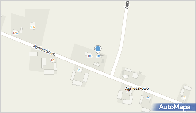 Agnieszkowo, Agnieszkowo, 10, mapa Agnieszkowo