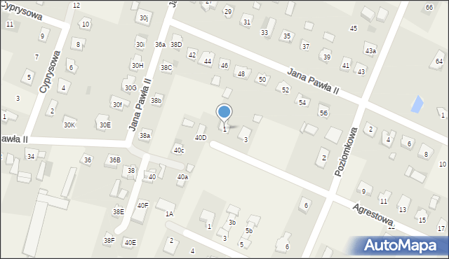 Bilcza, Agrestowa, 1, mapa Bilcza