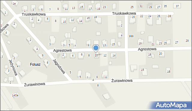Cisew, Agrestowa, 10, mapa Cisew