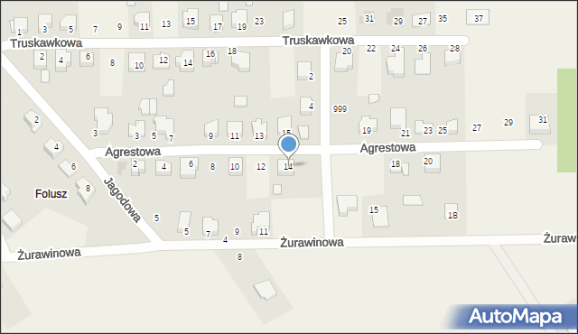 Cisew, Agrestowa, 14, mapa Cisew