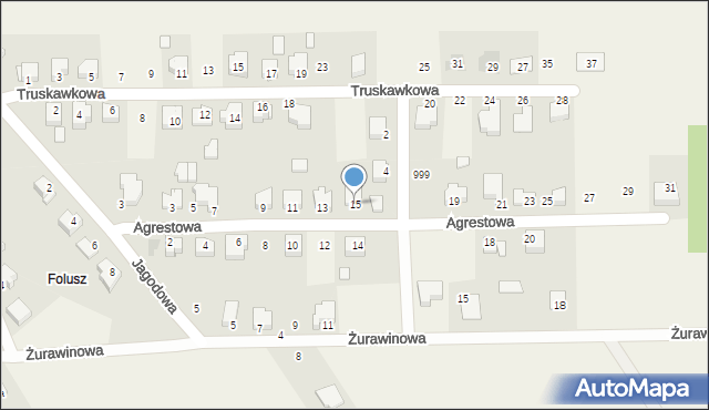 Cisew, Agrestowa, 15, mapa Cisew