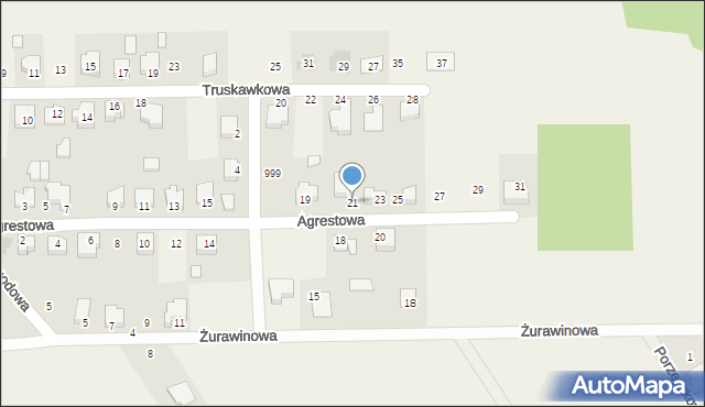 Cisew, Agrestowa, 21, mapa Cisew