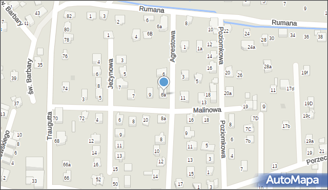 Czechowice-Dziedzice, Agrestowa, 6a, mapa Czechowic-Dziedzic