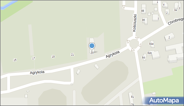 Elbląg, Agrykola, 23, mapa Elbląga