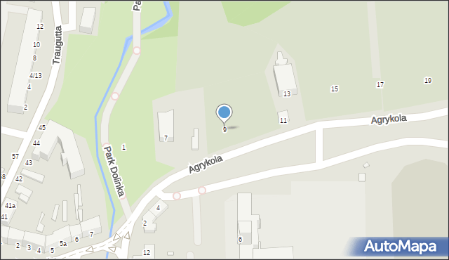 Elbląg, Agrykola, 9, mapa Elbląga