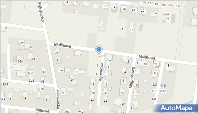 Grabówka, Agrestowa, 2, mapa Grabówka