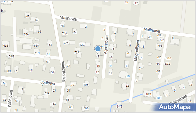 Grabówka, Agrestowa, 8, mapa Grabówka