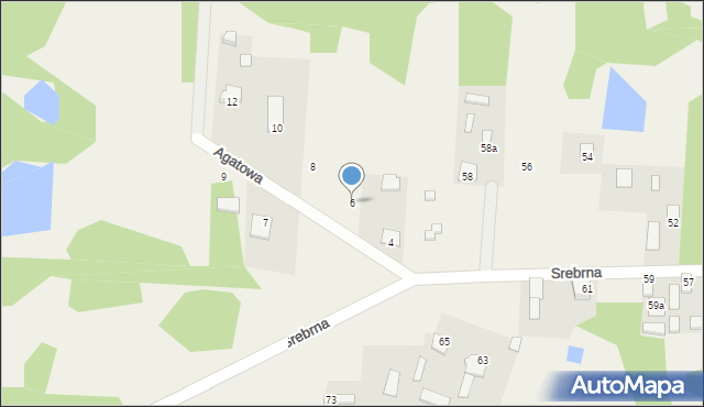 Huta Mazowszańska, Agatowa, 6, mapa Huta Mazowszańska
