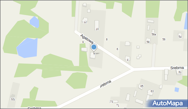 Huta Mazowszańska, Agatowa, 7, mapa Huta Mazowszańska