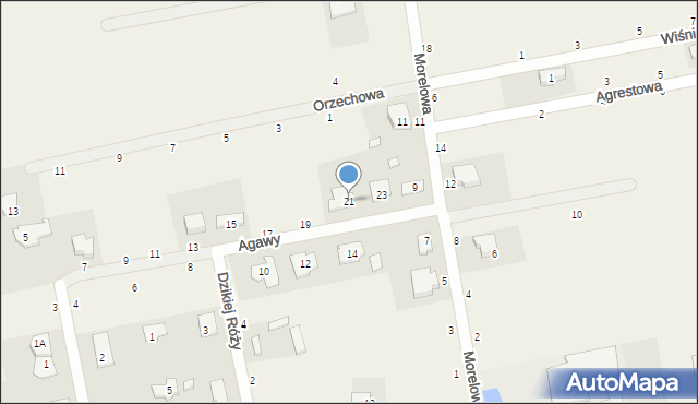 Kazimierów, Agawy, 21, mapa Kazimierów